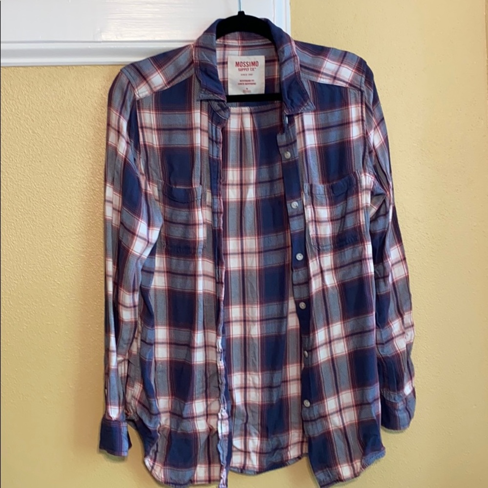 Mossimo Boyfriend fit plaid button down